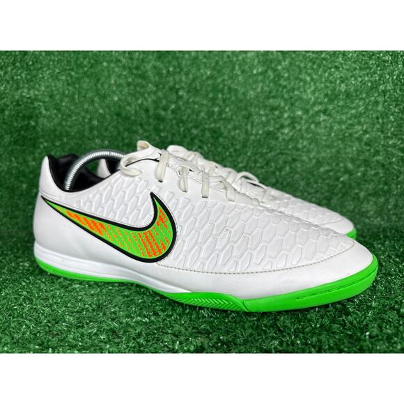 NIKE MEN’S MAGISTA ONDA IC TURF SOCCER SHOES WHITE/POISON GREEN/BLACK SZ 11 - Picture 1 of 8